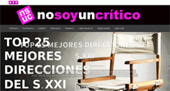 Desktop Screenshot of nosoyuncritico.com